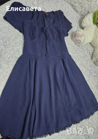 Дамска зимна рокля- тъмно синя , снимка 1