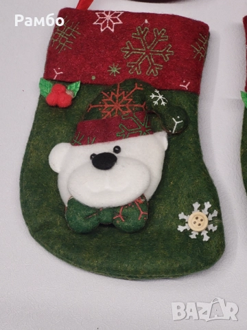 Коледен чорап за подаръци за окачване, снимка 3 - Други стоки за дома - 52345987