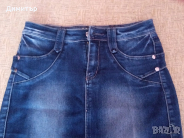 Дънкова пола Gourd jeans - М размер, снимка 3 - Поли - 52006782