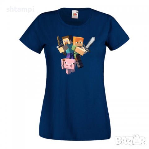 Дамска тениска майнкрафт Minecraft 2 Minecraft,Игра,Забавление,подарък,Изненада,Рожден Ден., снимка 8 - Тениски - 36520772