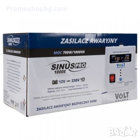 Непрекъсваемо захранване UPS SINUS PRO 1000E 12 / 230V, снимка 6 - Друга електроника - 40124915