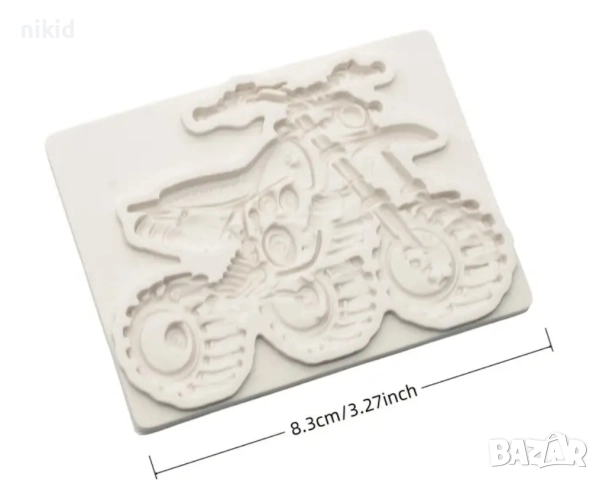 АТВ кросов мотор силиконов молд форма фондан декор торта, снимка 3 - Форми - 51935056