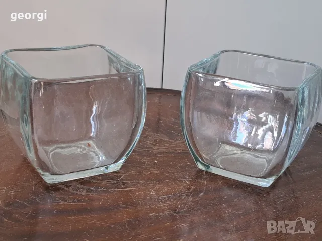 дебелостенен стъклен свещник 19/2, снимка 2 - Декорация за дома - 49096535