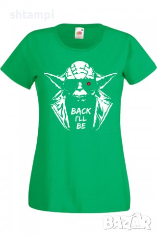 Дамска тениска Star Wars Yoda Terminator,Филм,Игра,superhero,Изненада,Подарък,Повод,, снимка 5 - Тениски - 37732894