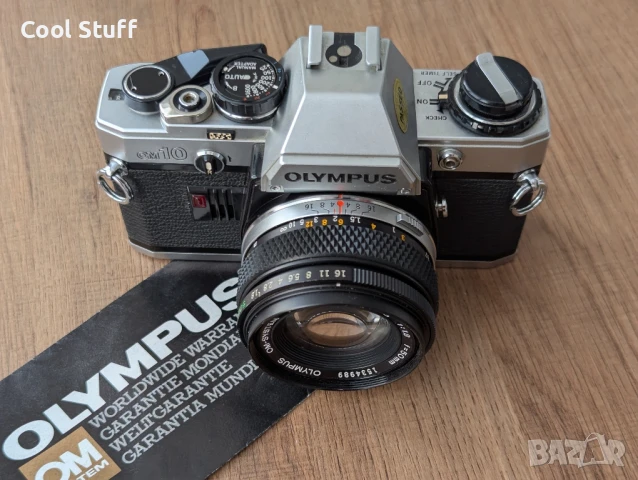 Фотоапарат Olympus om10 с обектив F.ZUIKO AUTO-S 1:1.8 f =50mm