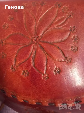 Уникална дамска чанта естествена кожа с закопчалка от рог, снимка 7 - Чанти - 49614598