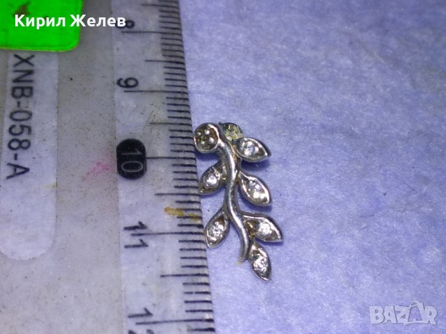 СКЪПОЦЕННА ФЛОРАЛНА СРЕБЪРНА АРТ ОБЕЦА СРЕБРО 925 с БЯЛА ПОЗЛАТА и ЦИРКОНИ 41227, снимка 6 - Обеци - 43222798