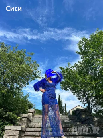 Рокля с пера и дантела, снимка 4 - Рокли - 49148453