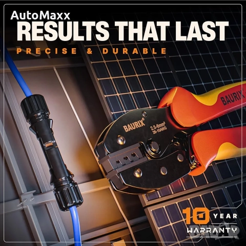 BAURIX® Инструмент за кримпване за MC4 конектор 2.5-6mm²  , снимка 2 - Клещи - 52464359