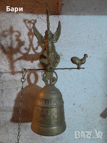 Красива месингова камбана за входна врата , снимка 2 - Антикварни и старинни предмети - 43255985