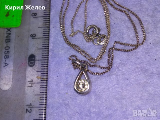 AVON 925 Марково СКЪПОЦЕННО СРЕБЪРНО ФЕШЪН АРТ КОЛИЕ СРЕБРО 925 ЕЙВЪН с БЯЛА ПОЗЛАТА и ЦИРКОН 37169, снимка 8 - Колиета, медальони, синджири - 43222844