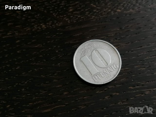 Монета - Германия - 10 пфенига | 1968г.; серия А