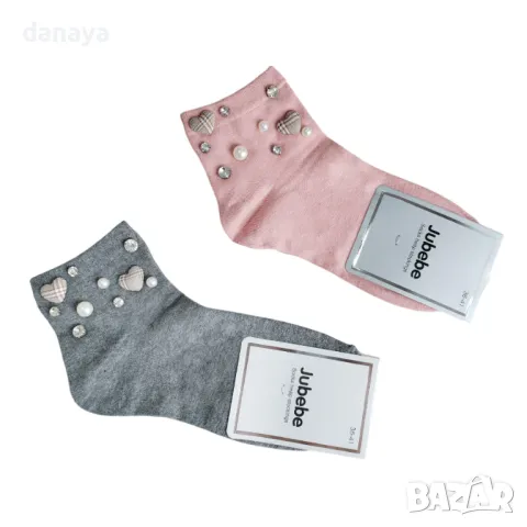 5613 Дамски чорапи с перли сърца и камъчета, 36-41 номер, снимка 7 - Дамски чорапи - 48651627