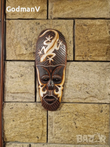 🌿 Комплект от 4 ръчно издялани дървени маски – Костенурка • Слон • Дъждовник  🌿, снимка 7 - Декорация за дома - 52638697