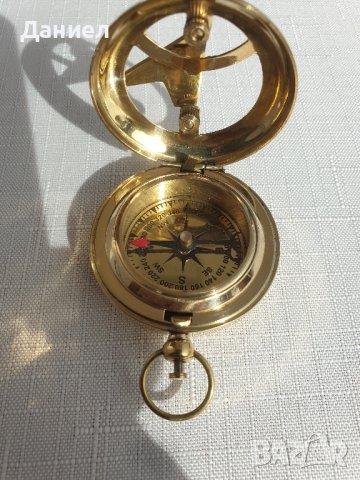 Бронзов компас с слънчев часовник , снимка 10 - Романтични подаръци - 43051919