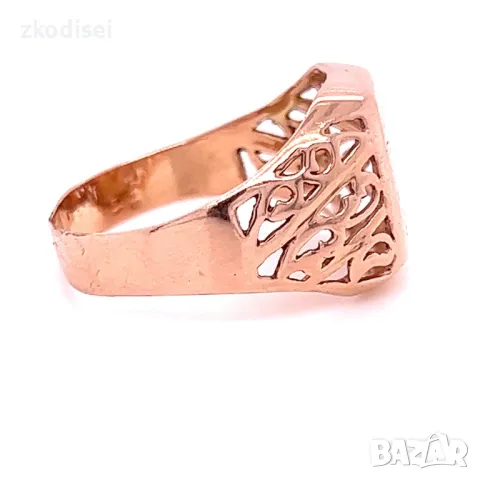 Златен мъжки пръстен 4,90гр. размер:63 14кр. проба:585 модел:28844-6, снимка 2 - Пръстени - 48768066