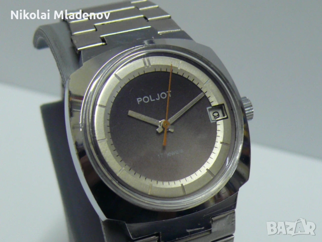 Съветски Полет/POLJOT Мъжки ръчен часовник, работещ! С дата, снимка 5 - Мъжки - 53067026