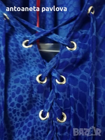 Риза -туника в кралско синьо, снимка 6 - Туники - 36994872