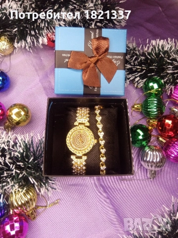 Дамски часовник с гривна , снимка 12 - Бижутерийни комплекти - 53132897