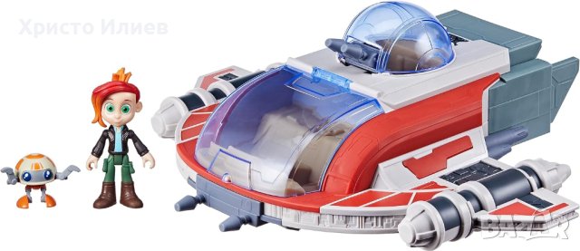 HASBRO STAR WARS Young Jedi Голям Летящ Космически кораб с 2 фигурки, снимка 1 - Влакчета, самолети, хеликоптери - 43595390