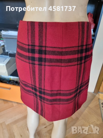 Вълнена мини пола каре Karen Milen, снимка 4 - Поли - 52107987