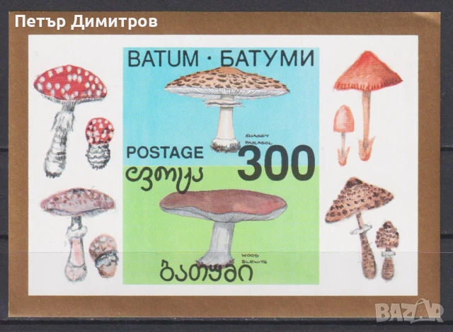 Чист блок Флора Гъби 1994 от Грузия Батуми