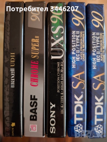 Лот от 5 бр. нови касети хром, снимка 2 - Аудио касети - 52898460