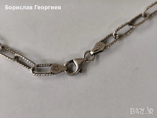 Сребърно колие 925, снимка 2 - Колиета, медальони, синджири - 53230292