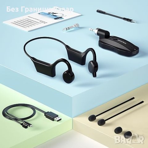 Нови 2.4G фитнес слушалки Безжичен микрофон IP67 водоустойчив, снимка 3 - Микрофони - 43209627