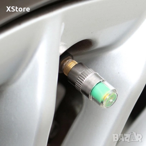 Манометър-капачка за налягането в гумите на превозното средство, снимка 6 - Аксесоари и консумативи - 52484310