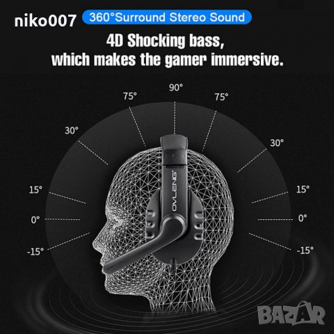 Универсални геймърски слушалки за лаптоп,телефон,компютър,плейстейшън и др, снимка 7 - Други - 33330319