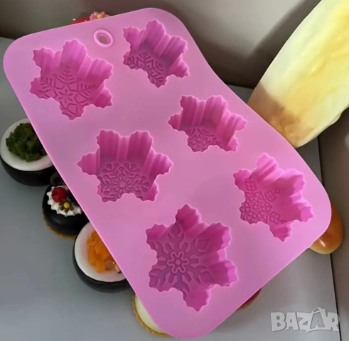 Коледен молд снежинки , снимка 3 - Форми - 52649119