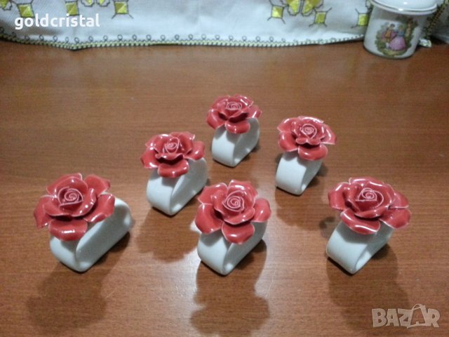 Порцеланови пръстени за салфетки , снимка 4 - Антикварни и старинни предмети - 43147019