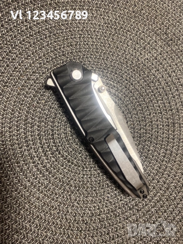 Сгъваем нож,острие D2, дръжка G10, 98х230, снимка 8 - Ножове - 52368242