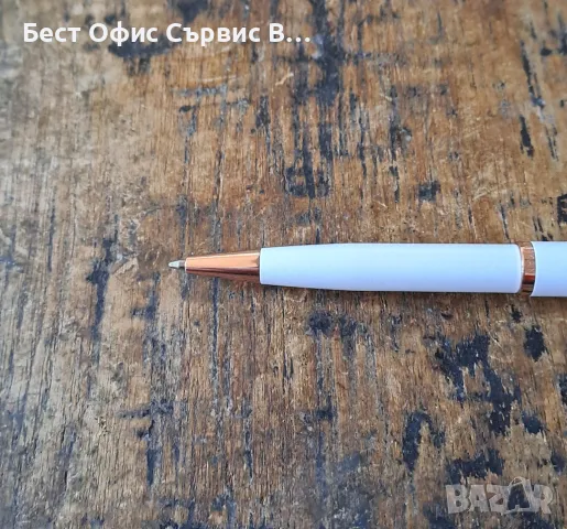 химикалка Пеликан бяло перлено и розов металик в метална кутия, Peliкan Elegance pearl white, снимка 5 - Ученически пособия, канцеларски материали - 49604762