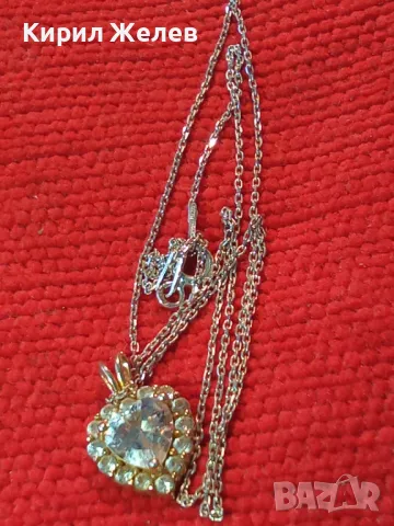 НЕЖНО СРЕБЪРНО КОЛИЕ със СКЪПОЦЕНЕН МАРКОВ СРЕБЪРЕН МЕДАЛЬОН СРЕБРО 925 с ПОЗЛАТА и ЦИРКОНИ 45714, снимка 14 - Колиета, медальони, синджири - 46265792