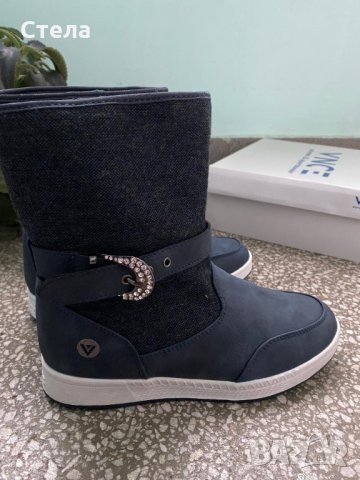 VENICE дамски / детски боти / ботуши, нови, с етикет и кутия, тъмно сини, с топла подплата, снимка 3 - Дамски боти - 35028667