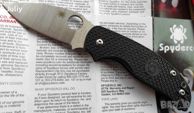 Сгъваем нож Spyderco C123 Sage 5, снимка 7 - Ножове - 39965584