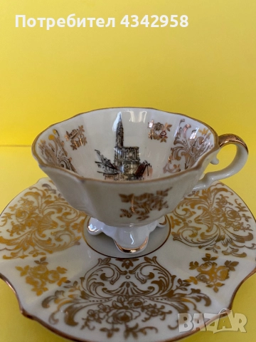 Alka Kunst White & Gold Porcelain. Bavaria 1955-1960г., снимка 2 - Антикварни и старинни предмети - 52866000