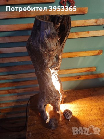 Лампион ръчна изработка от дърво