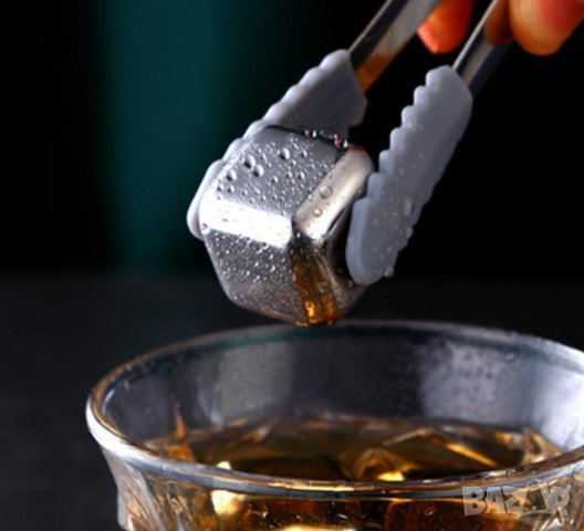 Food-Grade 304 SS Stainless Steel Whisky Stones Метални Ледчета Уиски Ракия Вино Коктейли Сок Бира, снимка 2 - Форми - 37390062