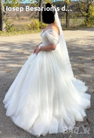 Булченска рокля тип ,,Принцеса”, снимка 2 - Сватбени рокли - 52383025