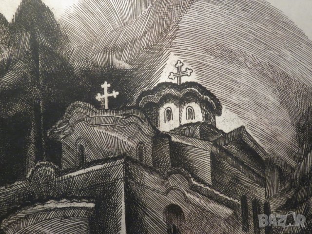 картина - Бачковски манастир - една картина Елка Будинова Найденова /1932г. - 2016г./, снимка 2 - Антикварни и старинни предмети - 28077964