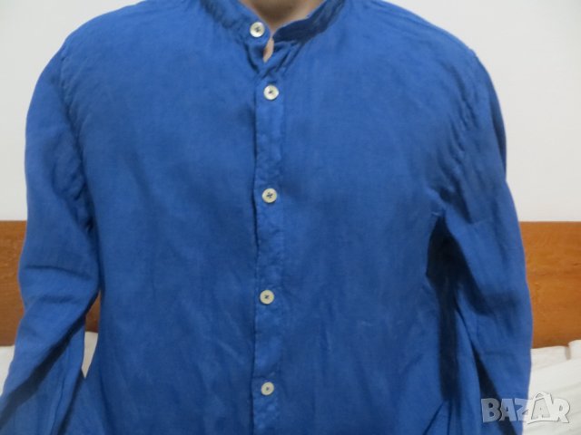 Мъжка риза с дълъг ръкав от лен South Beach, снимка 2 - Ризи - 36876002