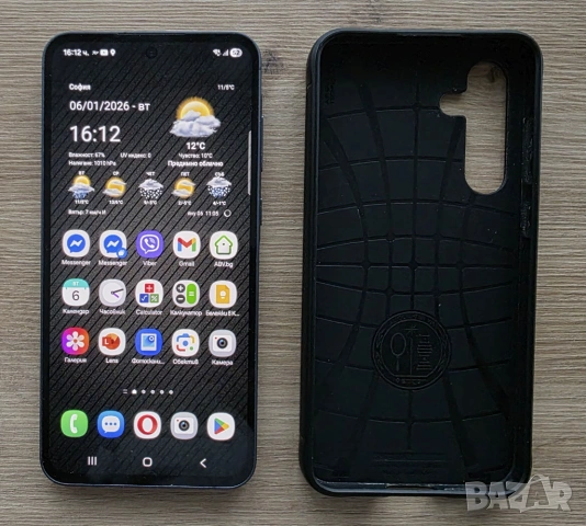 Samsung Galaxy A55 5G, черен, в идеално техническо и външно състояние, в гаранция до 15.11.2026 г.