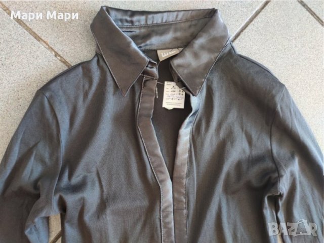 Блуза - риза с яка от сатен, снимка 1