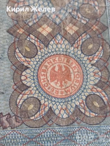 Райх банкнота  100 марки 1920г. Германия рядка за колекционери 28307, снимка 4 - Нумизматика и бонистика - 37152576