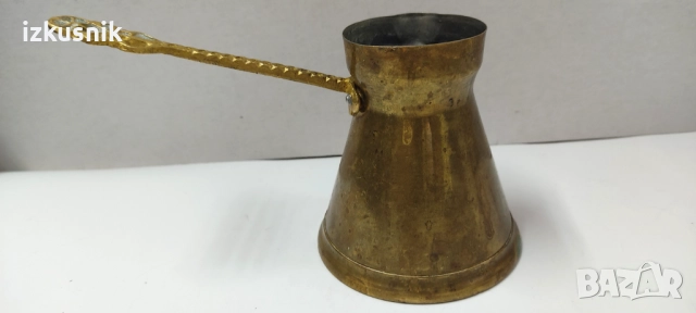 Старинно джезве от Сараево, с майсторски печат, снимка 4 - Антикварни и старинни предмети - 52200121