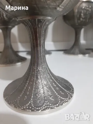 Чаши за вино от калай, 150 мл. Antik*Vintage#120, снимка 2 - Чаши - 48484134