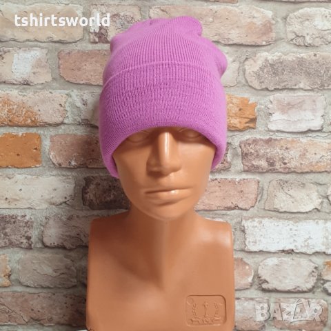 Нова зимна дамска/детска шапка в розов цвят, снимка 4 - Шапки - 43375934
